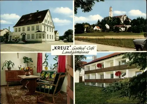 Ak Kirchheim in Schwaben, Gasthof-Cafe Kreuz, Inneres