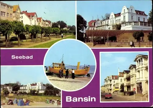 Ak Ostseebad Bansin Heringsdorf Usedom, FDGB Erholungsheim Josef Orlopp, Karl Marx Straße, Promenade