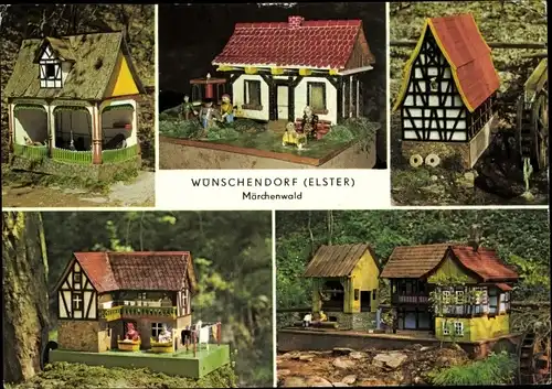 Ak Wünschendorf an der Elster, Märchenwald, Miniaturen