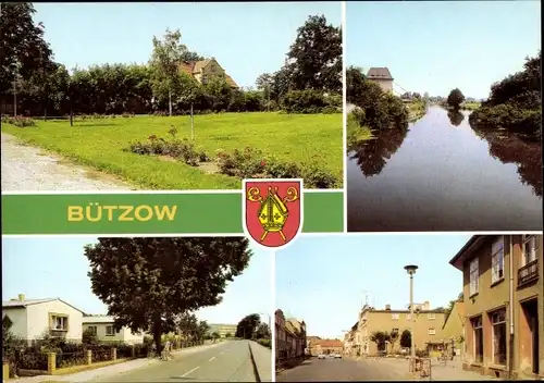 Ak Bützow in Mecklenburg, Rosengarten, Warnow, Wilhelm Pieck Straße, Pustohler Chaussee