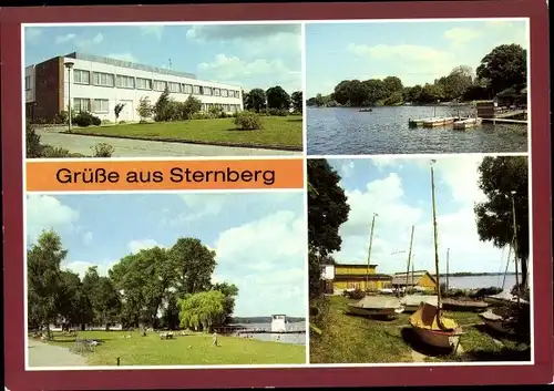 Ak Sternberg in Mecklenburg, Kreiskulturhaus Benno Voelkner, Luckower See, Freibad