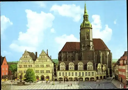 Ak Naumburg an der Saale, Wilhelm-Pieck-Platz, Kirche, Giebelhaus