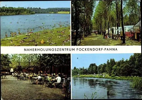 Ak Pahna Fockendorf Altenburger Land, Stausee Gaststätte, Badestrand, Zeltplatz, Bad