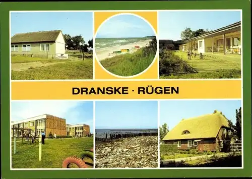 Ak Nonnevitz Dranske auf Rügen, Strand, Ferienheim, Kindergarten Anne Frank