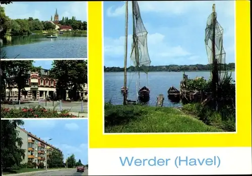 Ak Werder an der Havel, Boote, Ernst-Thälmann-Straße