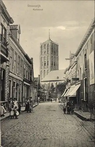 Ak Steenwijk Overijssel, Kerkstraat