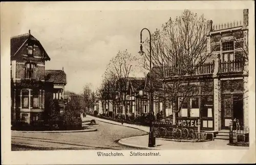 Ak Winschoten Groningen Niederlande, Stationsstraat