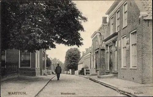 Ak Warffum Groningen Niederlande, Hauptstraße