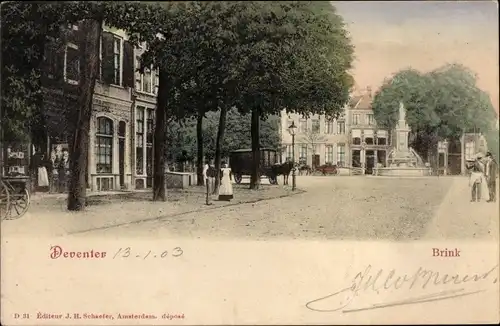 Ak Deventer Overijssel Niederlande, Brink