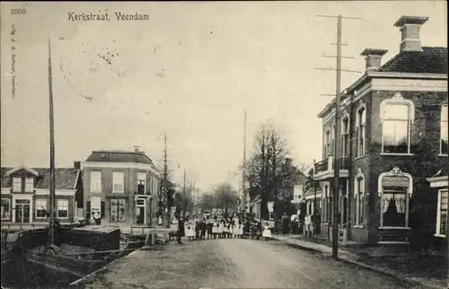 Ak Veendam Groningen, Kerkstraat