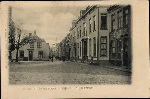 Ak-Viertel in der Nähe von Duurstede Utrecht, Hoek Markt, Peperstraat