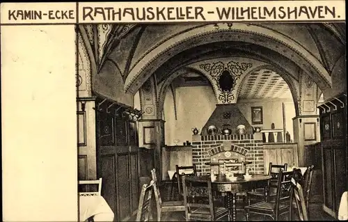 Ak Wilhelmshaven, Kamin-Ecke vom Ratshauskeller