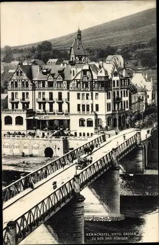 Ak Bernkastel Kues an der Mosel, Hotel Gassen zu den drei Königen