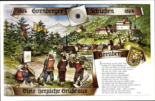 Ak Hornberg im Schwarzwald, Hornberger Schießen 1564