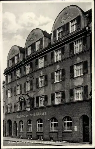 Ak Schweinfurt in Unterfranken Bayern, Gasthof zum roten Ochsen, Manggasse