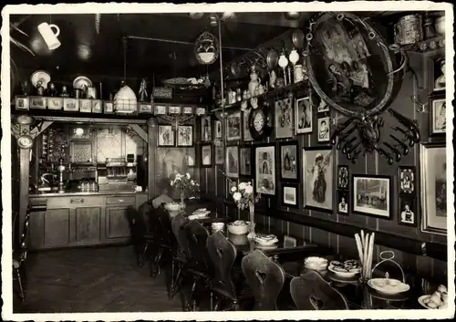 Ak Zürich Stadt Schweiz, Bierhalle Wurzhütte, Inneres, Mühlengasse 16