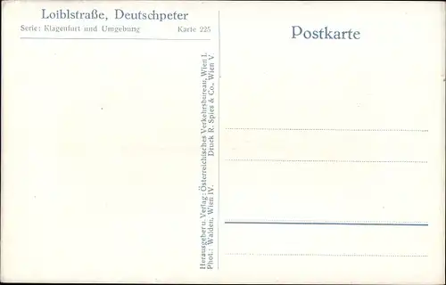 Ak Kärnten, Deutschpeter, Loiblstraße