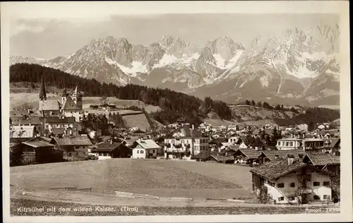 Ak Kitzbühel in Tirol, Totale mit dem wilden Kaiser