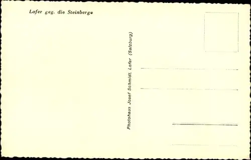 Ak Lofer in Salzburg, Blick gegen die Steinberge