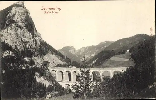 Ak Semmering in Niederösterreich, Kalte Rinne