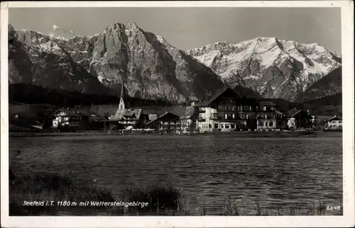 Ak Seefeld in Tirol, Ort mit Wettersteingebirge