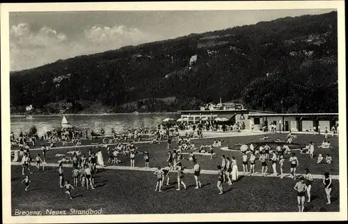 Ak Bregenz am Bodensee Vorarlberg, Partie im Strandbad