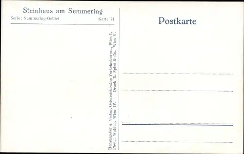 Ak Steinhaus am Semmering Steiermark, Teilansicht