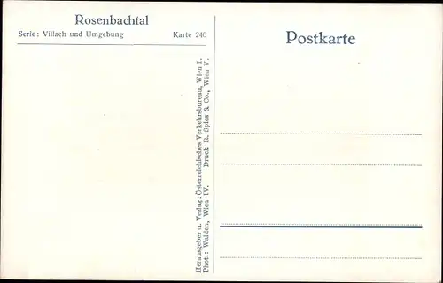 Ak Kärnten, Rosenbachtal