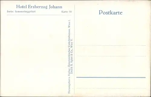 Ak Semmering in Niederösterreich, Hotel Erzherzog Johann im Winter