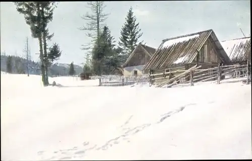 Ak Mönichkirchen in Niederösterreich, Mönichkirchner Schwaig, Winter