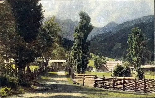 Ak Klagenfurt am Wörthersee Kärnten, Partie im Bodental, Bauernhof