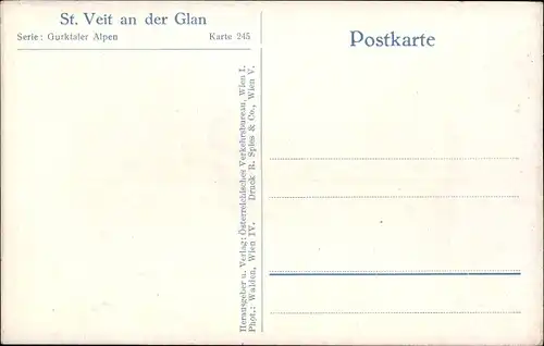 Ak Sankt Veit an der Glan Kärnten, Platz mit Brunnen