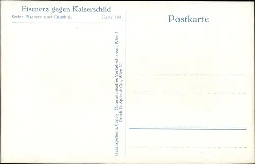 Ak Eisenerz Steiermark, Teilansicht, Kaiserschild