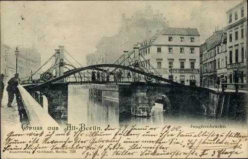 Ak Berlin Mitte, Altstadt, Jungfernbrücke