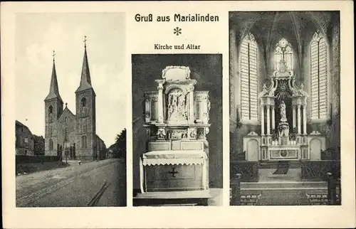 Ak Marialinden Overath im Bergischen Land, Kirche, Altar