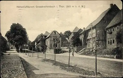 Ak Großbreitenbach in Thüringen, Straßenpartie