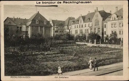 Ak Recklinghausen im Ruhrgebiet, Amtshaus