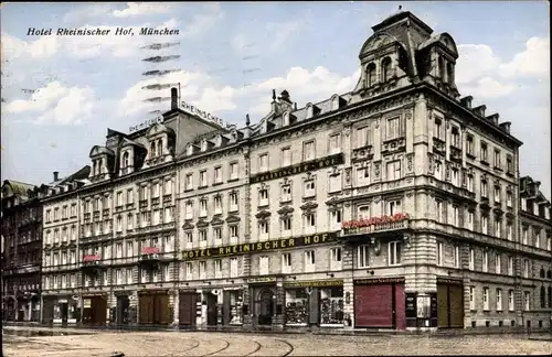 Ak München Bayern, Hotel Rheinischer Hof