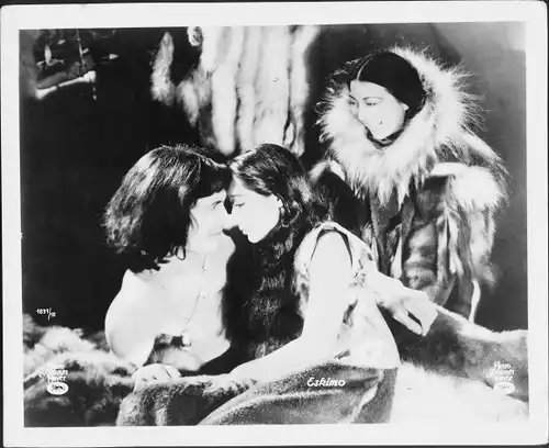 Foto Filmszene Eskimo, Stummfilm, Schauspieler