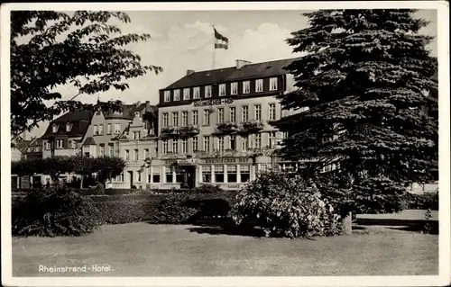 Ak Andernach Rheinland Pfalz, Rheinstrand Hotel Rheinischer Hof von Müller