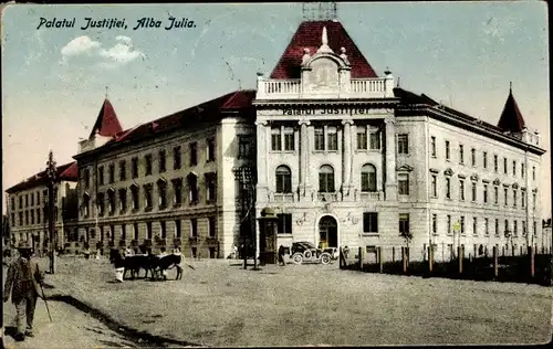 Ak Alba Iulia Karlsburg Rumänien, Justizpalast