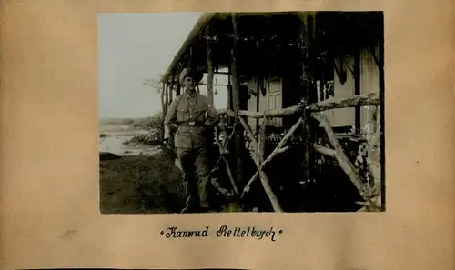 Foto 1906, Okasise Namibia Deutsch Südwestafrika, Schutztruppler Rettelbusch