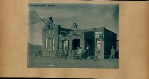 Foto 1906, Rehoboth Namibia Deutsch Südwestafrika, Militärstation, Schutztruppler