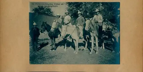 Foto 1906, Namibia Deutsch Südwestafrika, Hottentotten-Häuptling Wittboi zu Pferd