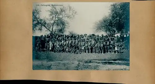 Foto 1906, Namibia Deutsch Südwestafrika, Kriegsgefangene Hottentotten