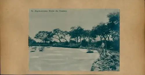 Foto 1906, Namibia Deutsch Südwestafrika, Abgekommenes Revier des Omaruru, Schutztruppler