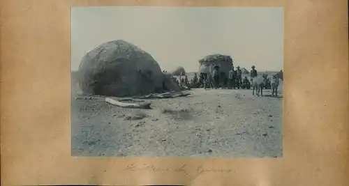 Foto 1906, Namibia Deutsch Südwestafrika, Hütten der Hereros