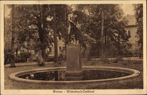 Ak Weimar in Thüringen, Wildenbruch Denkmal