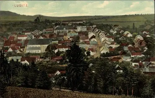 Ak Žlutice Luditz Region Karlsbad, Gesamtansicht