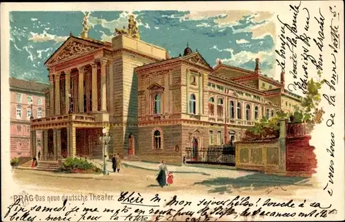 Künstler Litho Praha Prag, Neues deutsches Theater